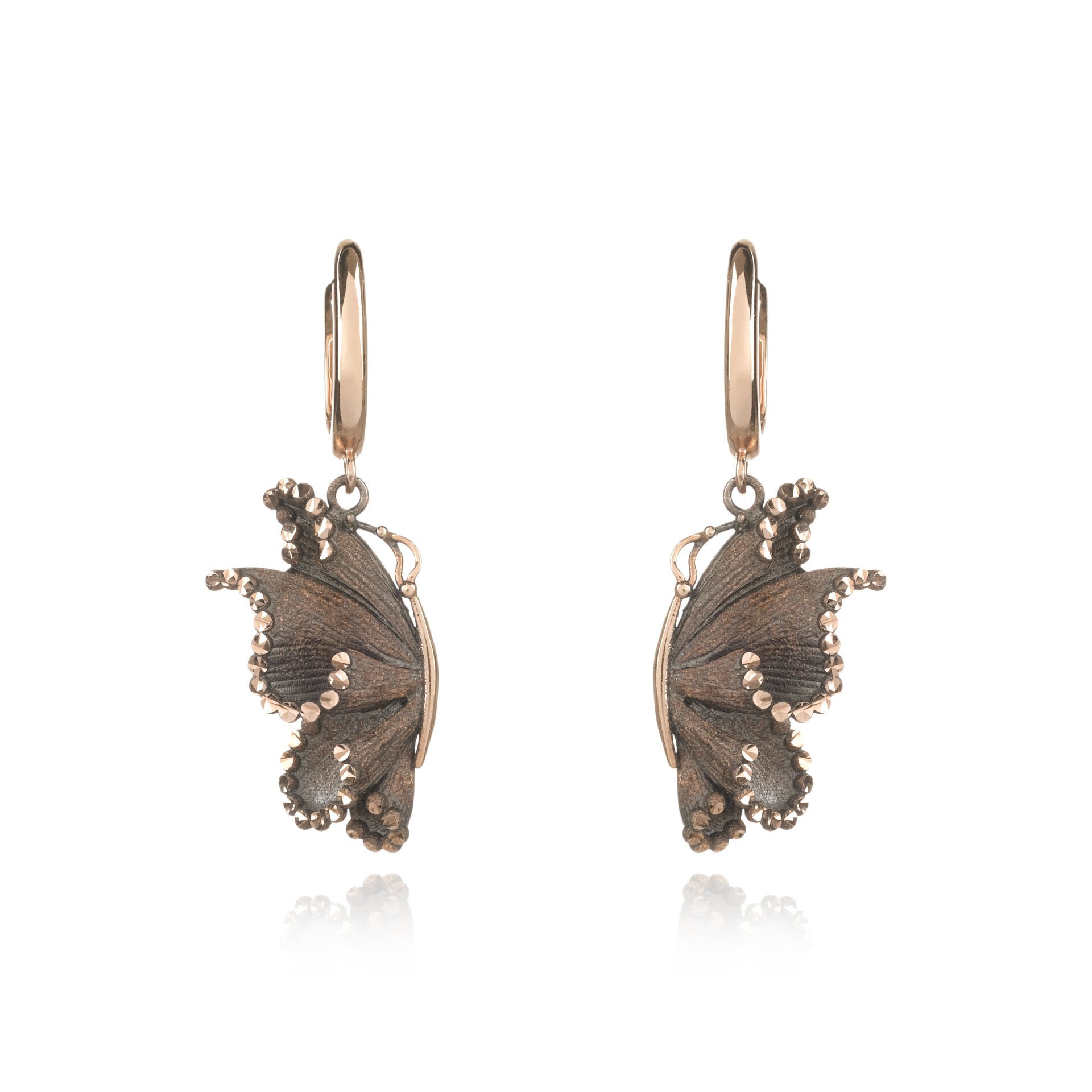 Roberto Bravo Soul Dance 14 Ayar Altın Kelebek Küpe