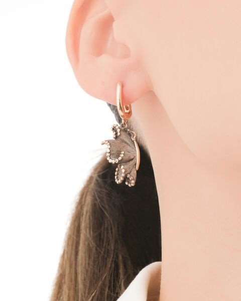 14 Ayar Rose Altın Roberto Bravo Soul Dance Kelebek Küpe