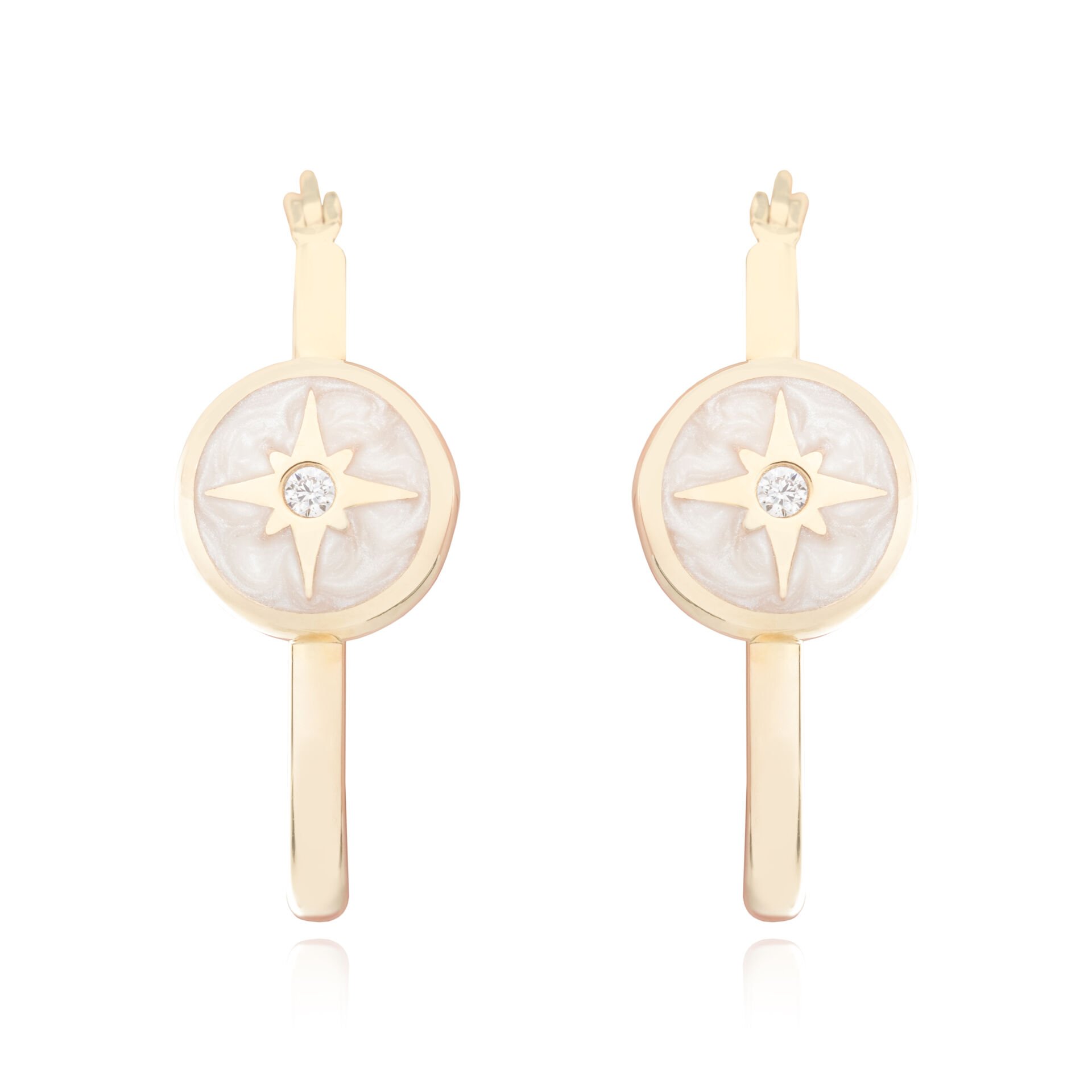 Cetaş Eterna 14 Ayar Altın Kutup Yıldızı Küpe