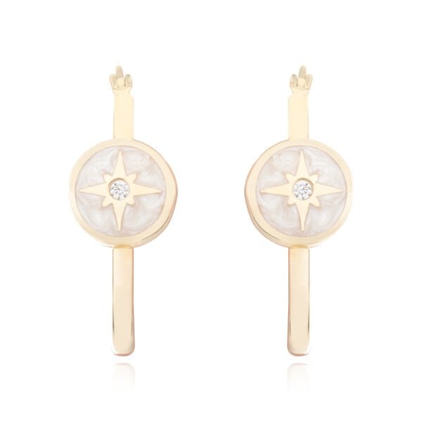 Cetaş Eterna 14 Ayar Altın Kutup Yıldızı Küpe