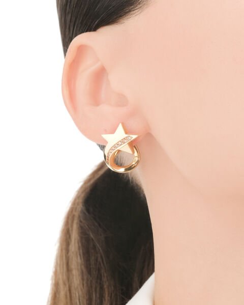 14 Ayar Altın Cetaş Eterna Citrin Taşlı Yıldız Küpe