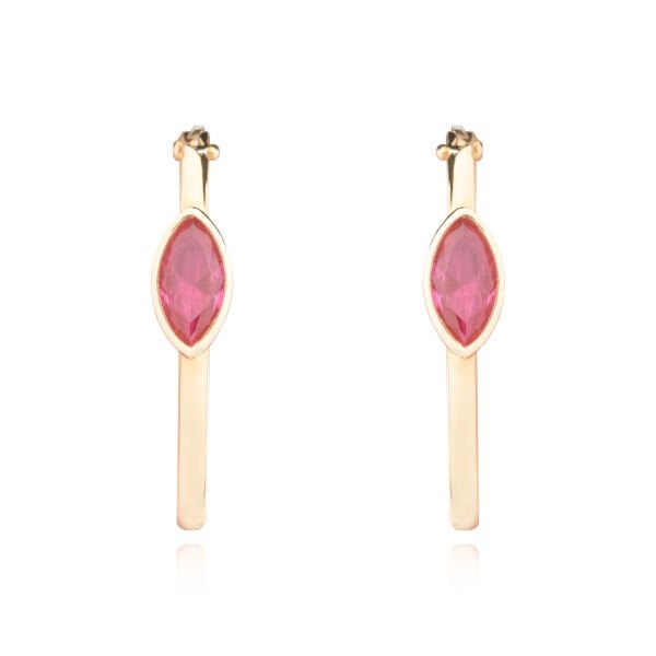 Cetaş Eterna 14 Ayar Altın Taşlı Küpe