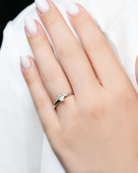 0.18 Karat Tasarım Pırlanta Tektaş Yüzük