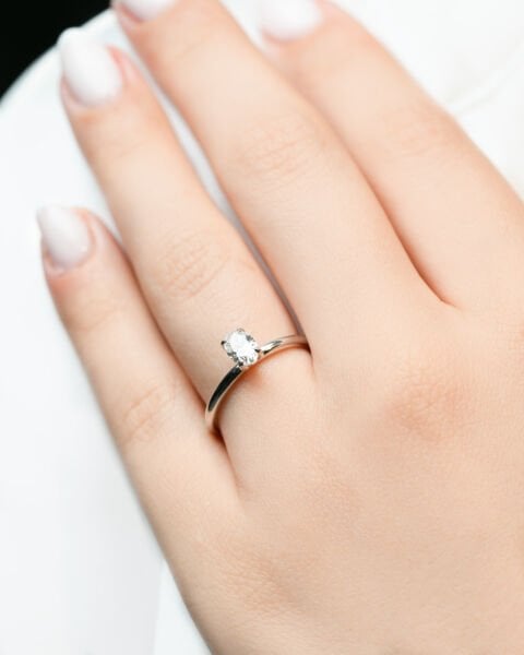 0.18 Karat Tasarım Pırlanta Tektaş Yüzük