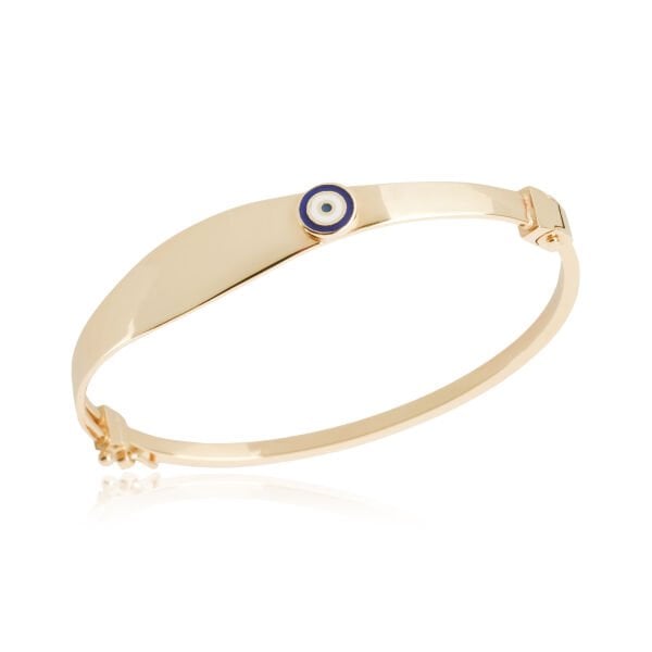 14 Ayar Altın Göz Figürlü Çocuk Kelepçesi