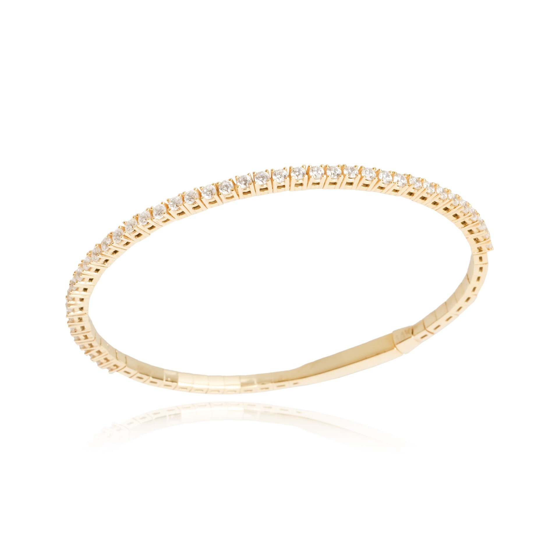 14 Ayar Altın Taşlı Çocuk Kelepçesi