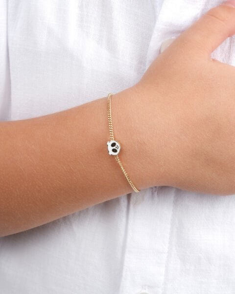 14 Ayar Altın Ayıcık Figürlü Çocuk Bileklik