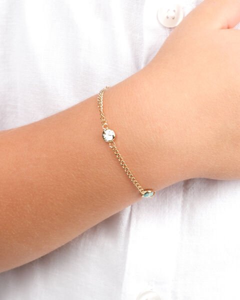 14 Ayar Altın Yonca Figürlü Çocuk Bileklik