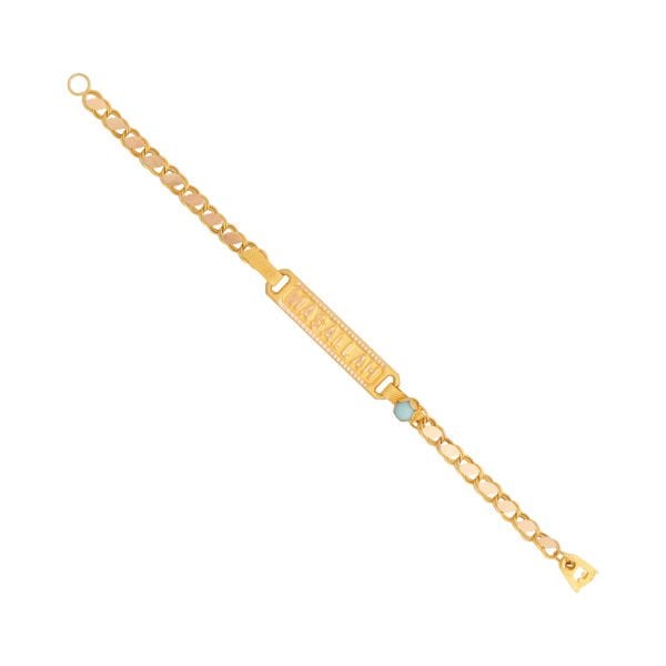 14 Ayar Altın Maşallah Yazılı Çocuk Künyesi