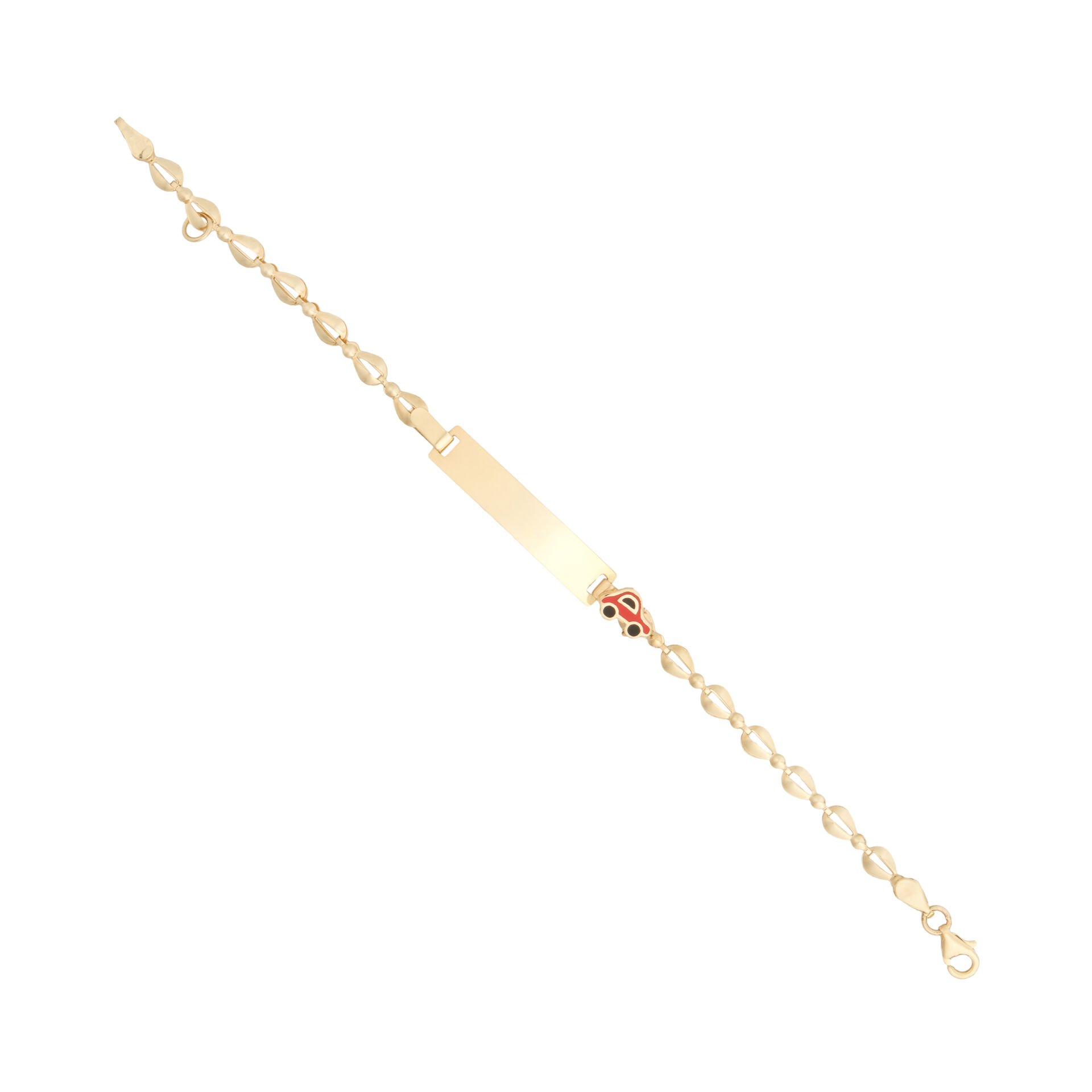 14 Ayar Altın Uğur Böceği Detaylı Plaka Model Çocuk Künyesi