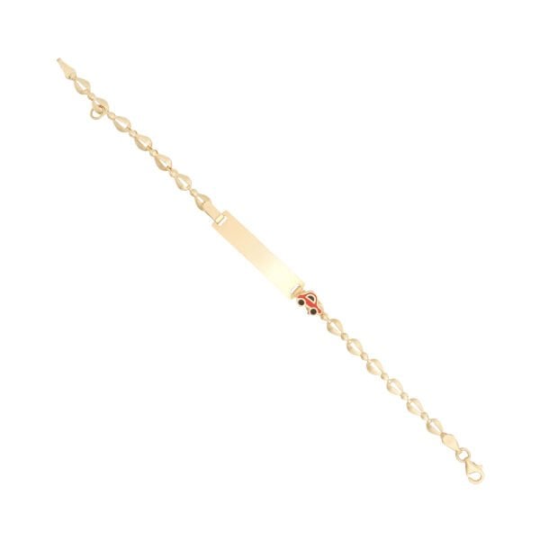 14 Ayar Altın Uğur Böceği Plaka Çocuk Künyesi