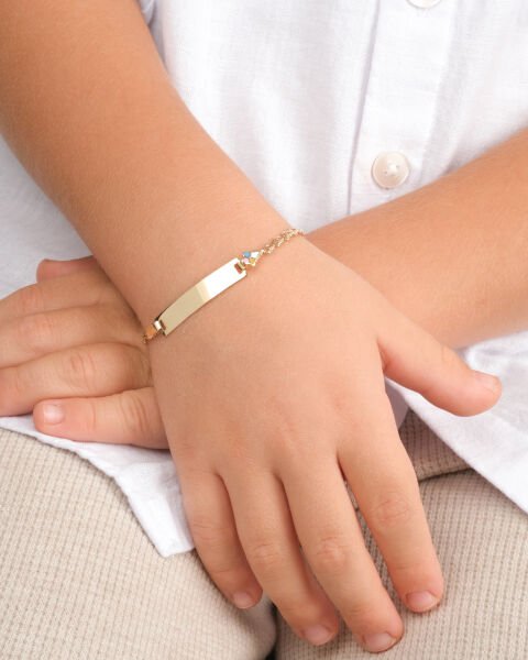 14 Ayar Altın Plaka Balon Figürlü Çocuk Künyesi