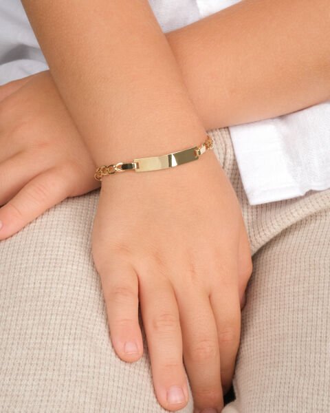 14 Ayar Altın Plaka Çocuk Künyesi