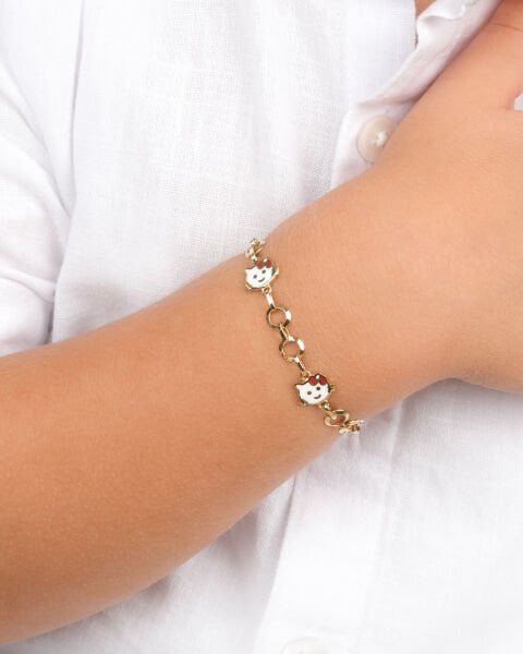 14 Ayar Altın Hello Kitty Figürlü Çocuk Bileklik