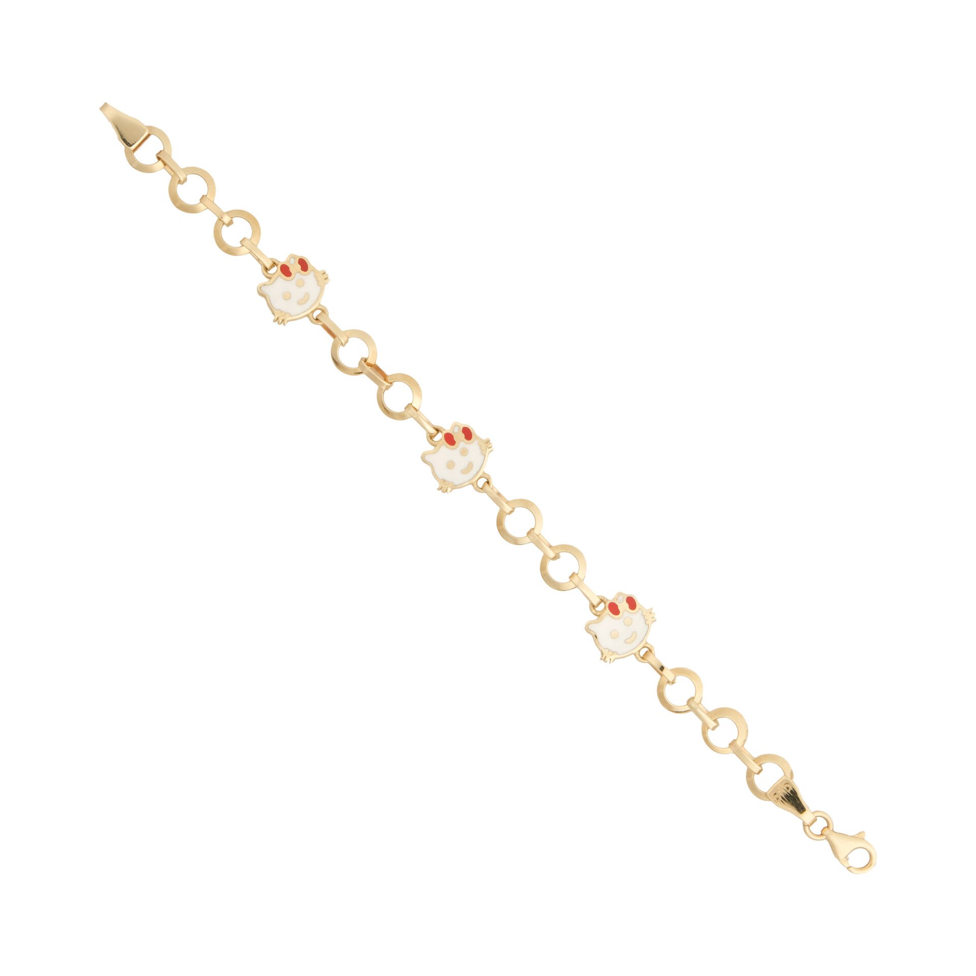 14 Ayar Altın Hello Kitty Figürlü Çocuk Bileklik