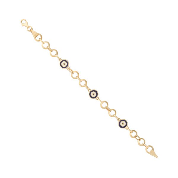 14 Ayar Altın Göz Figürlü Çocuk Künyesi