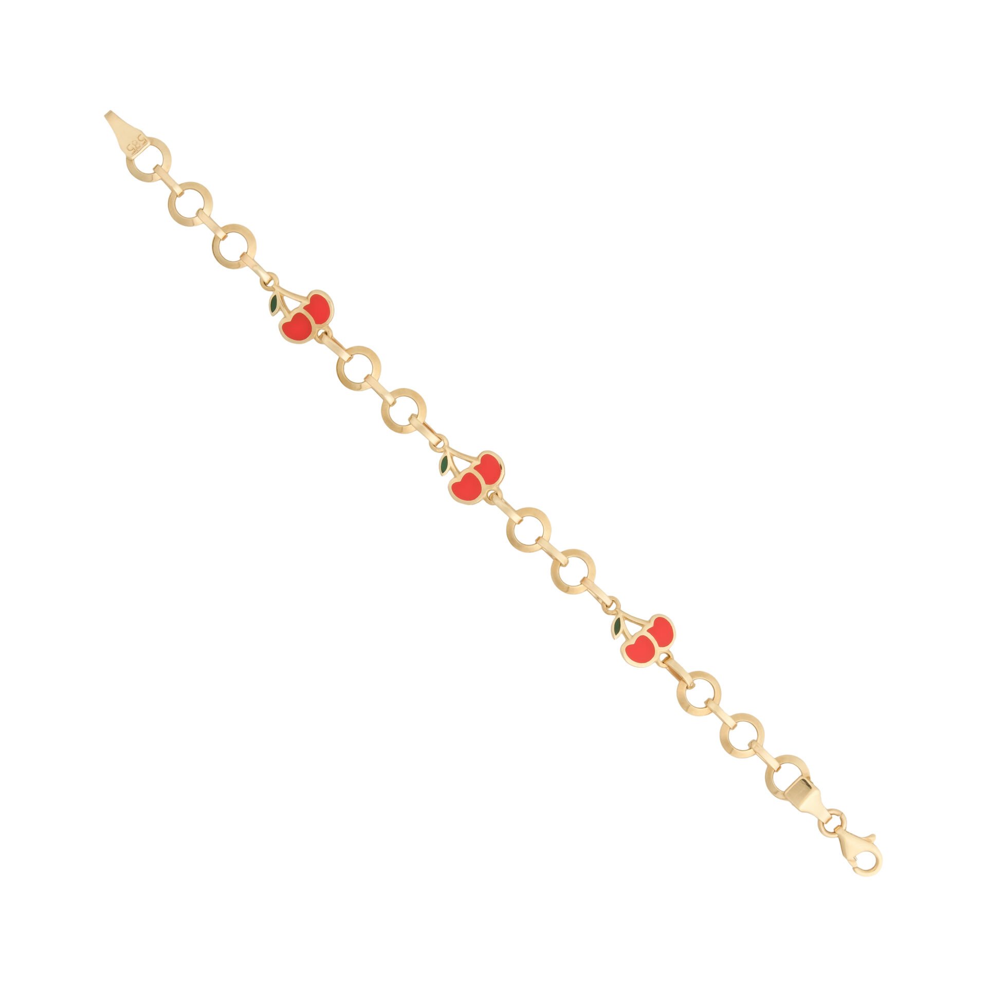 14 Ayar Altın Kiraz Figürlü Çocuk Künyesi