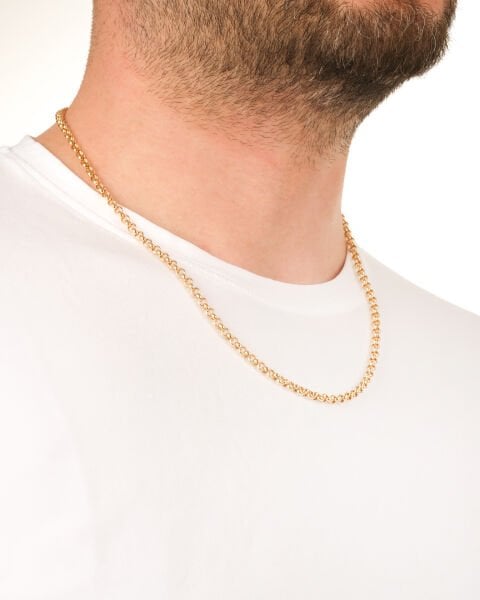 14 Ayar Altın Rolo Doç Erkek Zincir Kolye