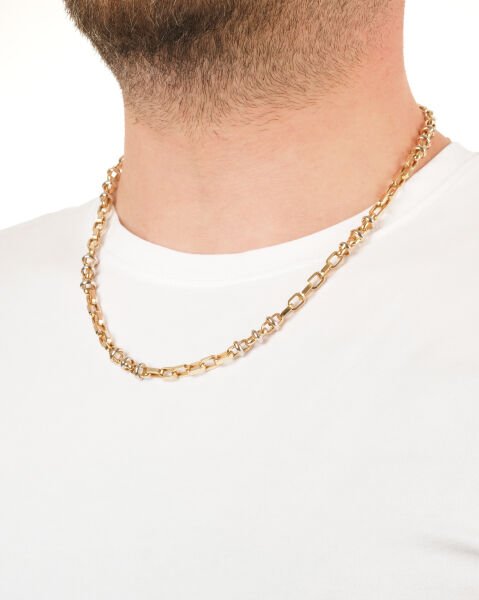 14 Ayar Altın Erkek Tasarım Zincir