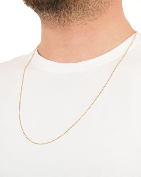 14 Ayar Altın Erkek Top Zincir