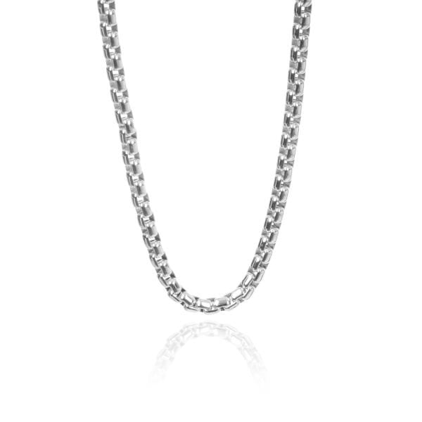 14 Ayar Beyaz Altın Erkek Doch Tasarım Zincir