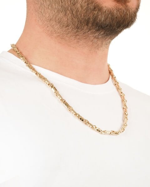 14 Ayar Altın Erkek Tasarım Zincir