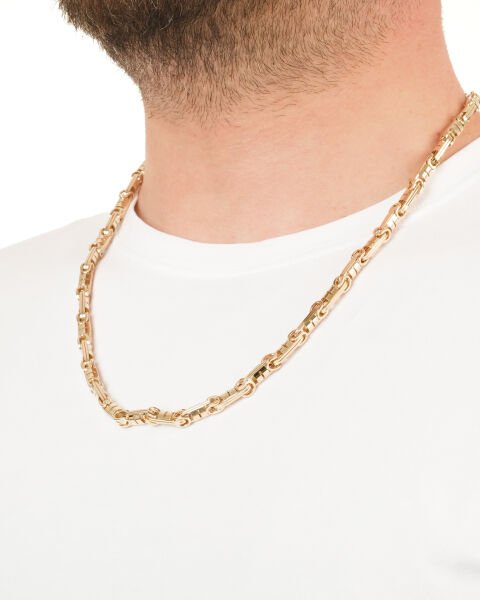 14 Ayar Altın Erkek Tasarım Zincir