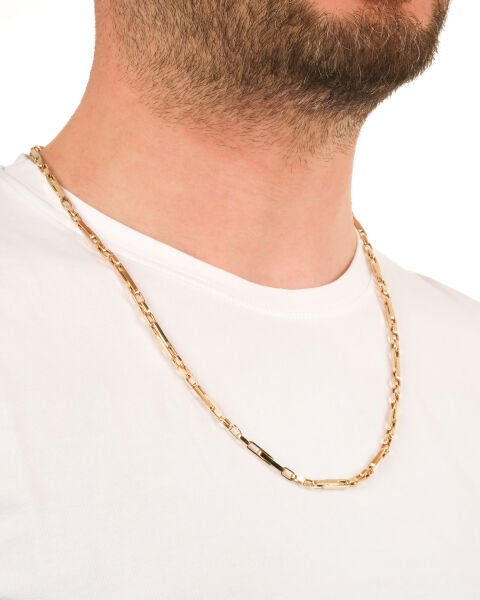 14 Ayar Altın Erkek Tasarım Zincir