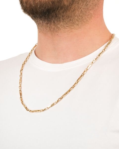 14 Ayar Altın Erkek Tasarım Zincir