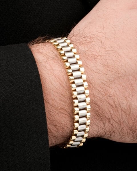 14 Ayar Altın Kordon Model Erkek Bileklik