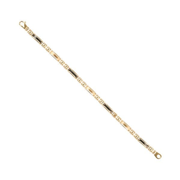 14 Ayar Altın Taşlı Erkek Bileklik