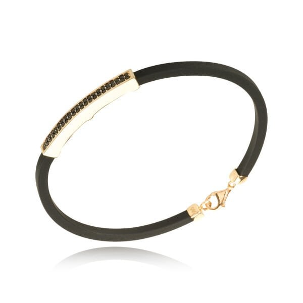 14 Ayar Altın Oniks Taşlı Erkek Bileklik