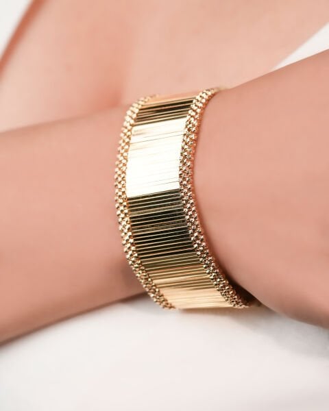 14 Ayar Altın Kleopatra Bileklik