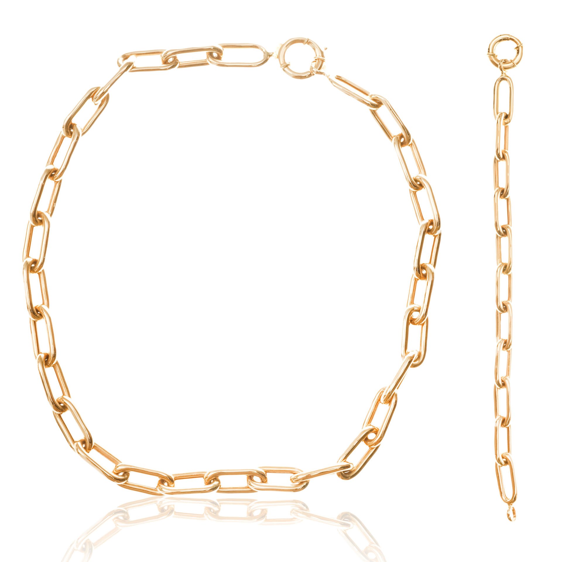 14 Ayar Altın Ataç Model Set (Kolye- Bileklik)