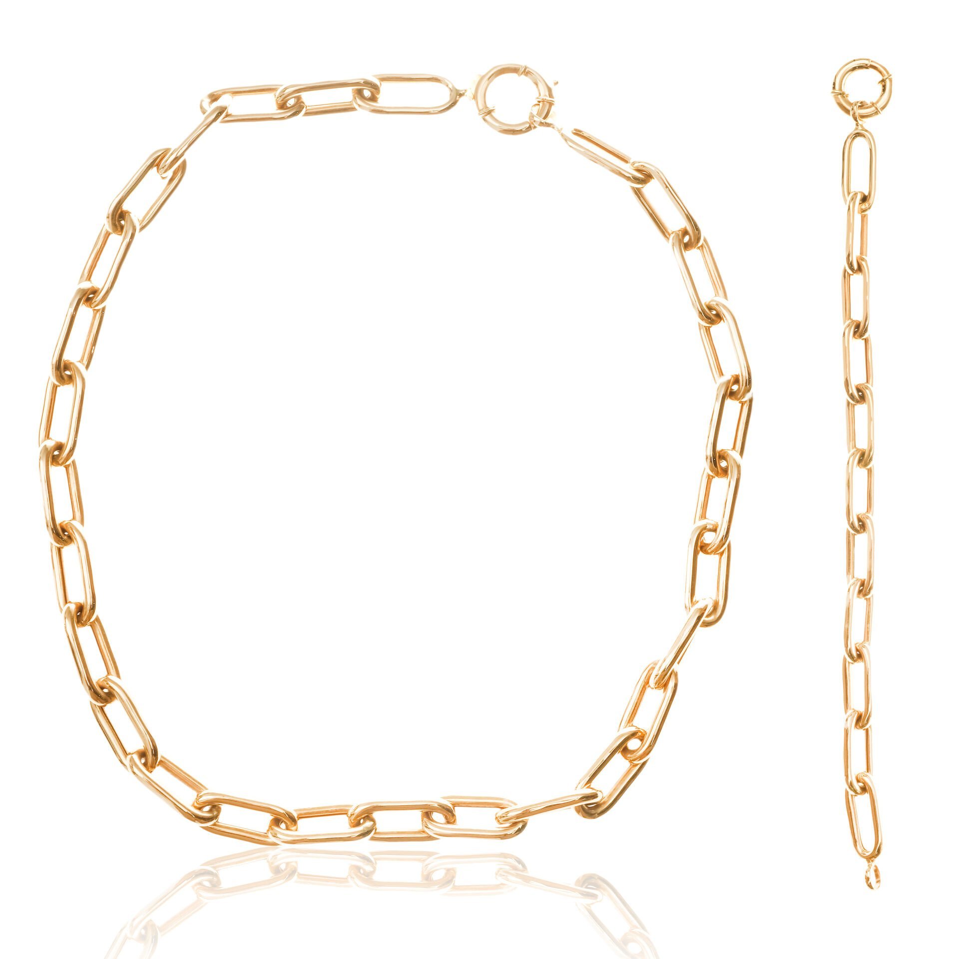 14 Ayar Altın Ataç Model Set (Kolye- Bileklik)