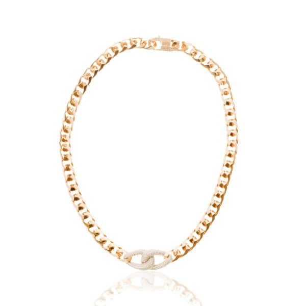 14 Ayar Altın Taşlı Gurmet Tasarım Kolye