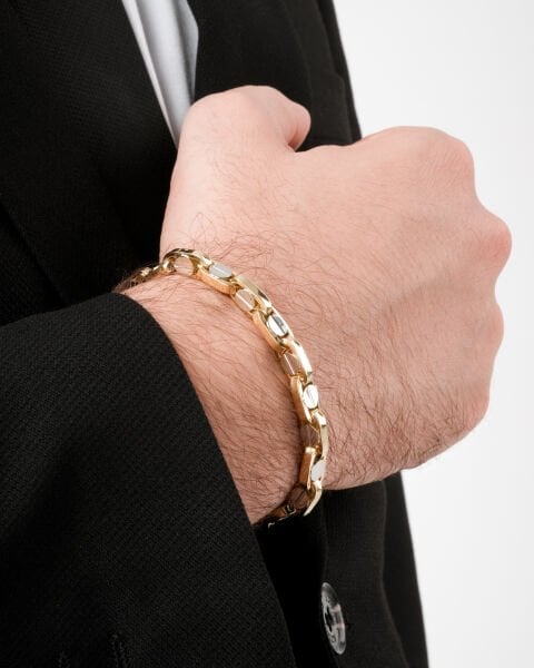 14 Ayar Altın Tasarım Erkek Bileklik