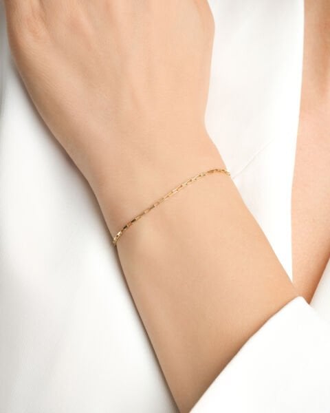 14 Ayar Altın Figaro Bileklik