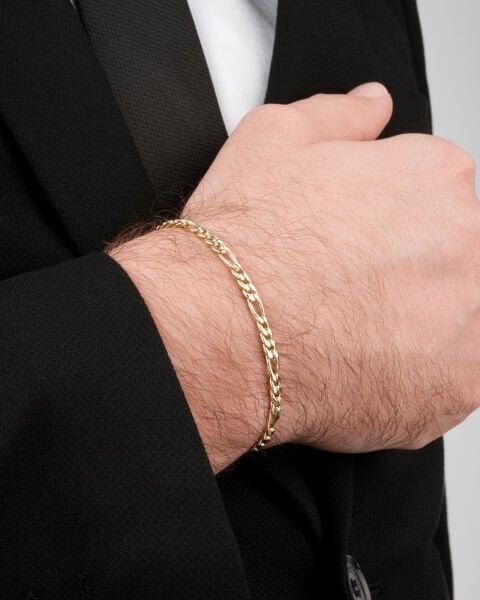 14 Ayar Altın Zincir Model Erkek Bileklik