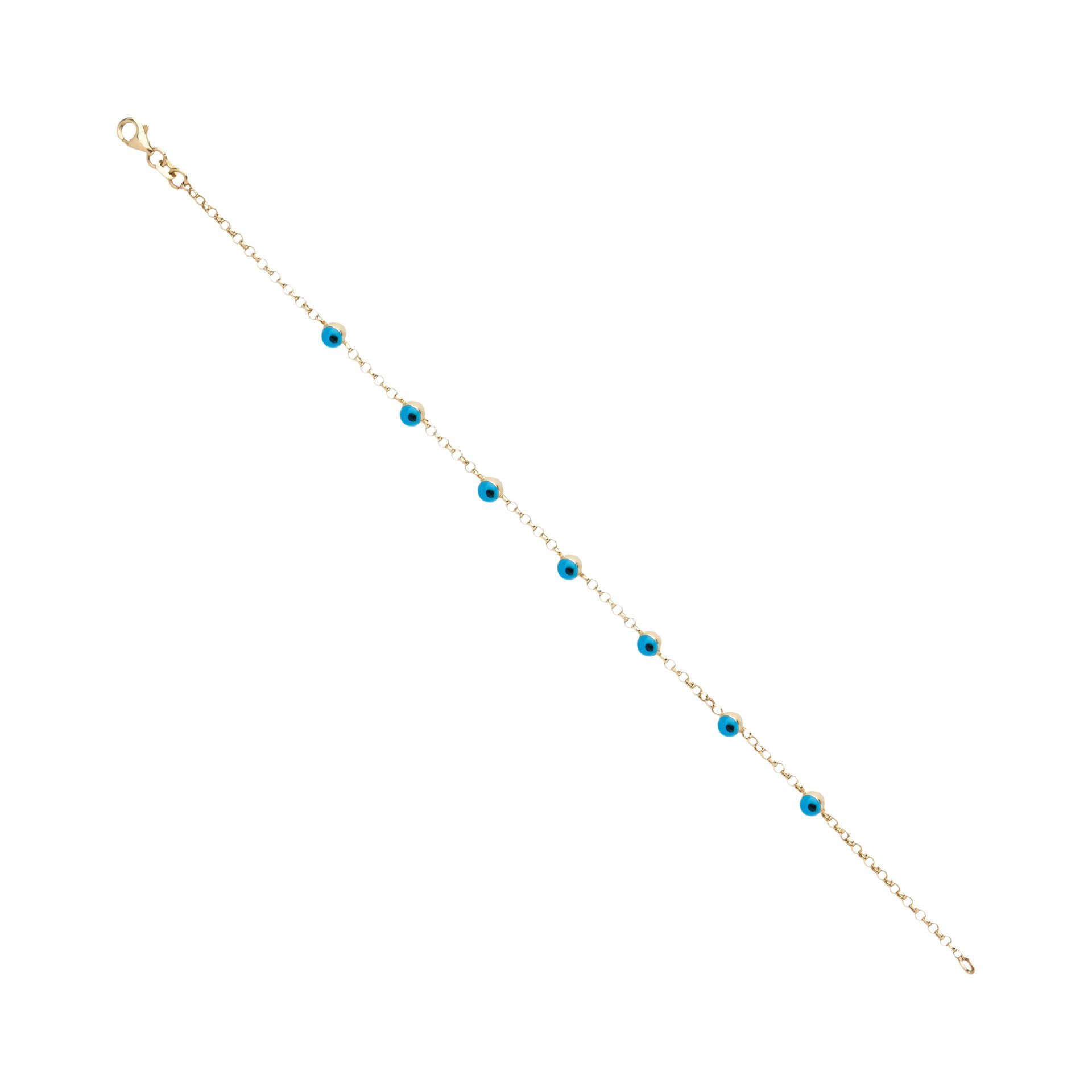 14 Ayar Altın Göz Boncuklu Bileklik