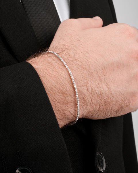 14 Ayar Beyaz Altın Dorika Bileklik