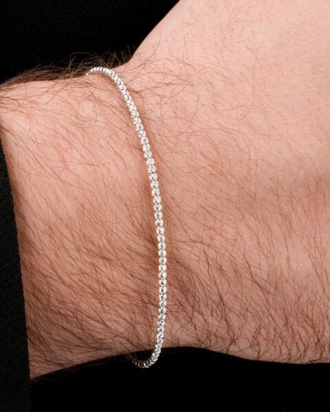 14 Ayar Beyaz Altın Dorika Bileklik