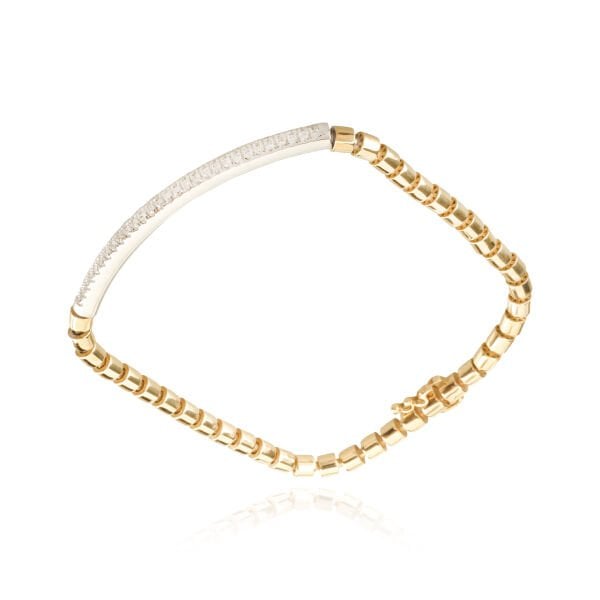 Pırlanta Taşlı Tasarım Erkek Bileklik