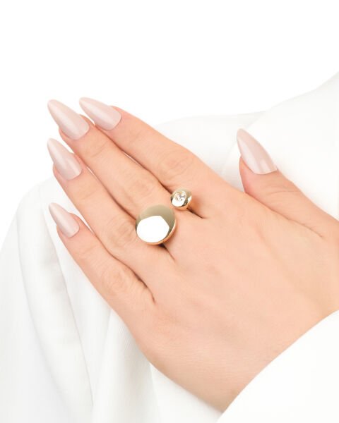 Cetaş Eterna 14 Ayar Altın Taşlı Tasarım Yüzük