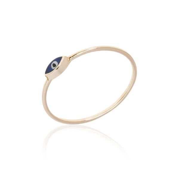 14 Ayar Altın Nazar Mineli Yüzük
