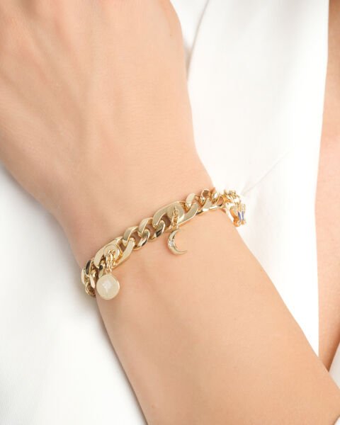 14 Ayar Altın Gurmet Zincir Charm Bileklik