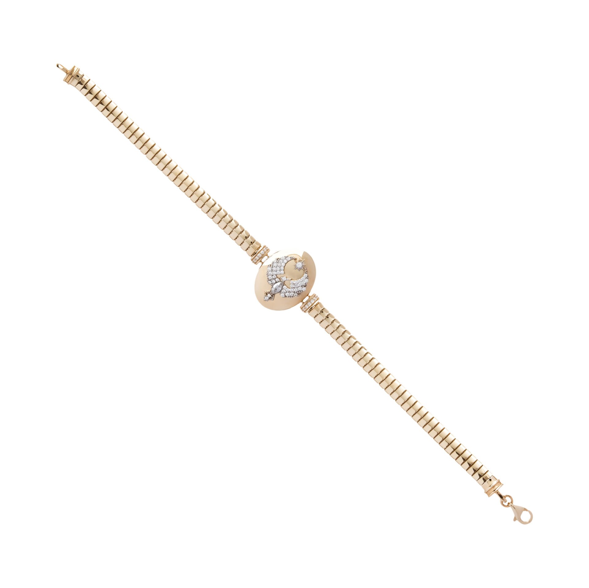 14 Ayar Altın Taşlı Anka Kuşu Bileklik