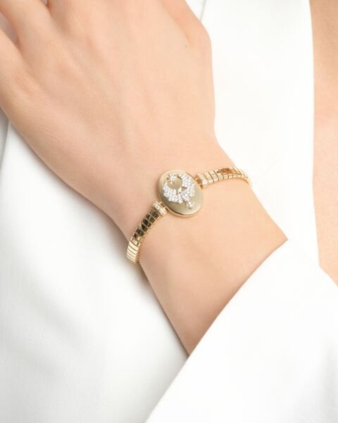 14 Ayar Altın Taşlı Anka Kuşu Figürlü Bileklik