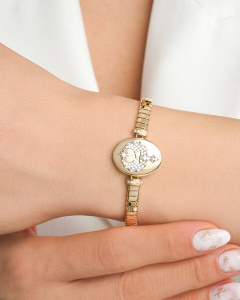 14 Ayar Altın Taşlı Anka Kuşu Figürlü Bileklik