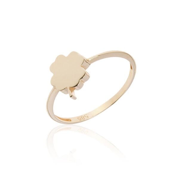 Yonca Figürlü 14 Ayar Altın Yüzük